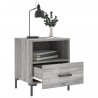 Tables de chevet 2 pcs sonoma gris 40x35x47,5 cm 