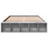 Cadre de lit sans matelas gris béton 150x200 cm 