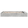 Cadre de lit sans matelas gris béton 150x200 cm 