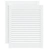 Portes d'armoire à persiennes 2pcs blanc 61,5x49,4cm pin massif 