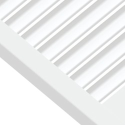 Portes d'armoire à persiennes 2pcs blanc 61,5x49,4cm pin massif 