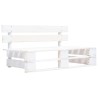 Canapé central palette de jardin Blanc Bois de pin imprégné 