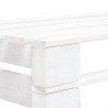 Canapé central palette de jardin Blanc Bois de pin imprégné 