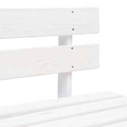 Canapé central palette de jardin Blanc Bois de pin imprégné 