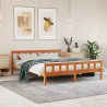 Cadre de lit sans matelas cire marron 180x200cm bois pin massif 