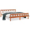 Cadre de lit sans matelas cire marron 180x200cm bois pin massif 