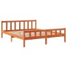 Cadre de lit sans matelas cire marron 180x200cm bois pin massif 
