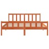 Cadre de lit sans matelas cire marron 180x200cm bois pin massif 