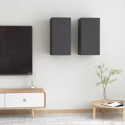 Meubles TV 2 pcs Gris 30,5x30x60 cm Bois d’ingénierie 
