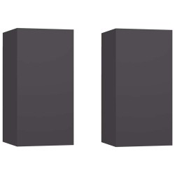 Meubles TV 2 pcs Gris 30,5x30x60 cm Bois d’ingénierie 