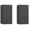 Meubles TV 2 pcs Gris 30,5x30x60 cm Bois d’ingénierie 