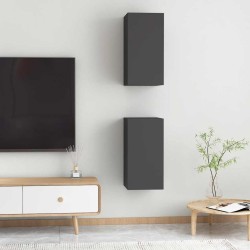 Meubles TV 2 pcs Gris 30,5x30x60 cm Bois d’ingénierie 