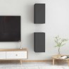 Meubles TV 2 pcs Gris 30,5x30x60 cm Bois d’ingénierie 