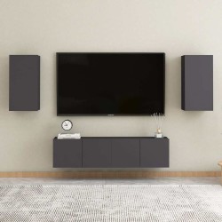 Meubles TV 2 pcs Gris 30,5x30x60 cm Bois d’ingénierie 