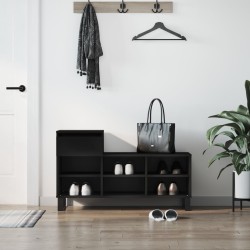Armoire à chaussures Noir 102x36x60 cm Bois d'ingénierie 