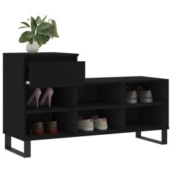 Armoire à chaussures Noir 102x36x60 cm Bois d'ingénierie 