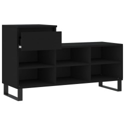 Armoire à chaussures Noir 102x36x60 cm Bois d'ingénierie 
