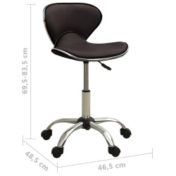 Chaise de bureau Marron Similicuir 