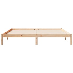 Cadre de lit extra long sans matelas 180x210 cm bois massif pin 