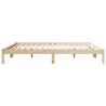Cadre de lit extra long sans matelas 180x210 cm bois massif pin 