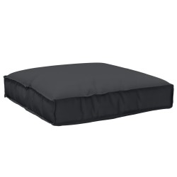 Ensemble de coussins de palette 2 pièces en tissu Oxford noir 