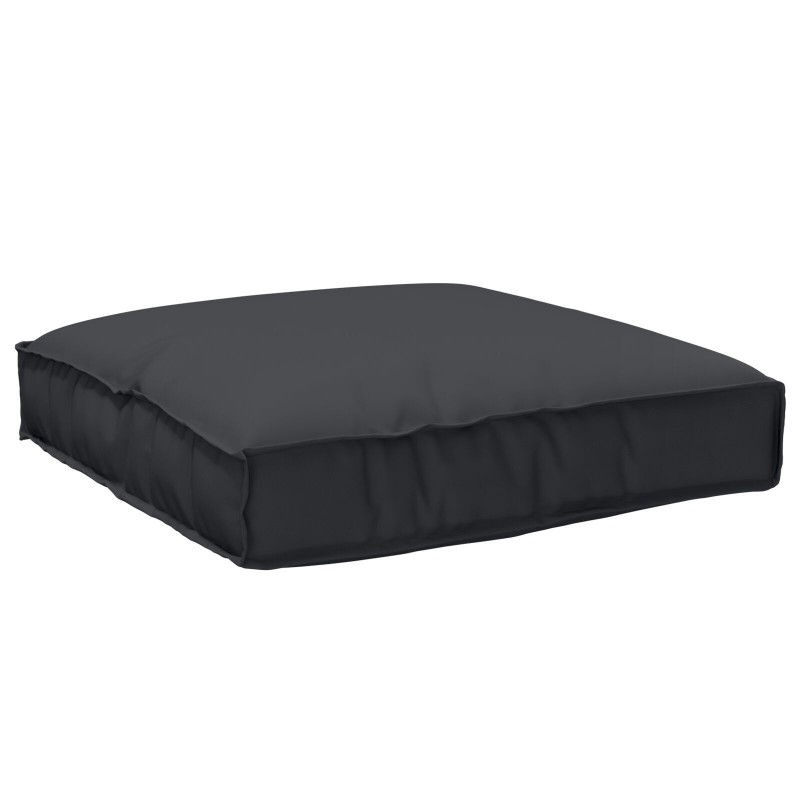 Ensemble de coussins de palette 2 pièces en tissu Oxford noir 