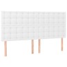 Têtes de lit 4 pcs Blanc 90x5x78/88 cm Similicuir 
