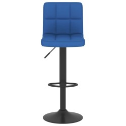 Tabourets de bar lot de 2 bleu tissu 