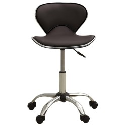 323676Salon Spa Stool Brown Faux Leather 