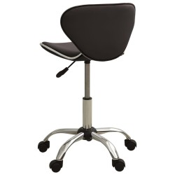 323676Salon Spa Stool Brown Faux Leather 