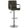 Tabourets de bar lot de 2 marron similicuir 