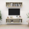 Meubles TV muraux 2 pcs Chêne sonoma Bois d'ingénierie 
