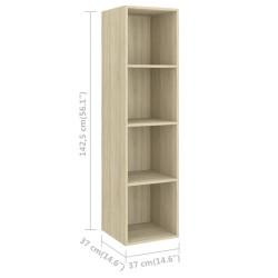 Meubles TV muraux 2 pcs Chêne sonoma Bois d'ingénierie 