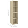Meubles TV muraux 2 pcs Chêne sonoma Bois d'ingénierie 