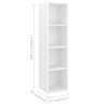 Meubles TV muraux 2 pcs Blanc Bois d'ingénierie 