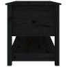 Table basse Noir 102x49x55 cm Bois massif de pin 
