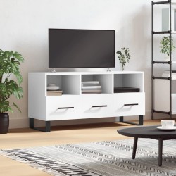 Meuble TV blanc 102x36x50 cm bois d'ingénierie 