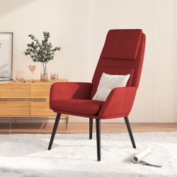 Chaise de relaxation Rouge bordeaux Tissu 