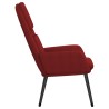 Chaise de relaxation Rouge bordeaux Tissu 
