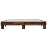 Cadre de lit sans matelas chêne fumé 200x200 cm 