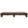 Cadre de lit sans matelas chêne fumé 200x200 cm 