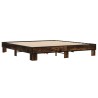 Cadre de lit sans matelas chêne fumé 200x200 cm 