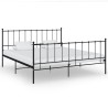 Cadre de lit sans matelas noir métal 200x200 cm 