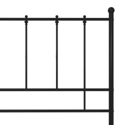 Cadre de lit sans matelas noir métal 200x200 cm 