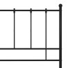 Cadre de lit sans matelas noir métal 200x200 cm 