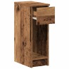 Tables de chevet avec tiroir 2 pcs vieux bois 20x36x60 cm 