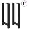 Pieds de table de bar Noir 2 pièces 60 x (100-101) cm Acier 