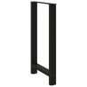 Pieds de table de bar Noir 2 pièces 60 x (100-101) cm Acier 