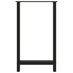 Pieds de table de bar Noir 2 pièces 60 x (100-101) cm Acier 