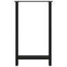 Pieds de table de bar Noir 2 pièces 60 x (100-101) cm Acier 